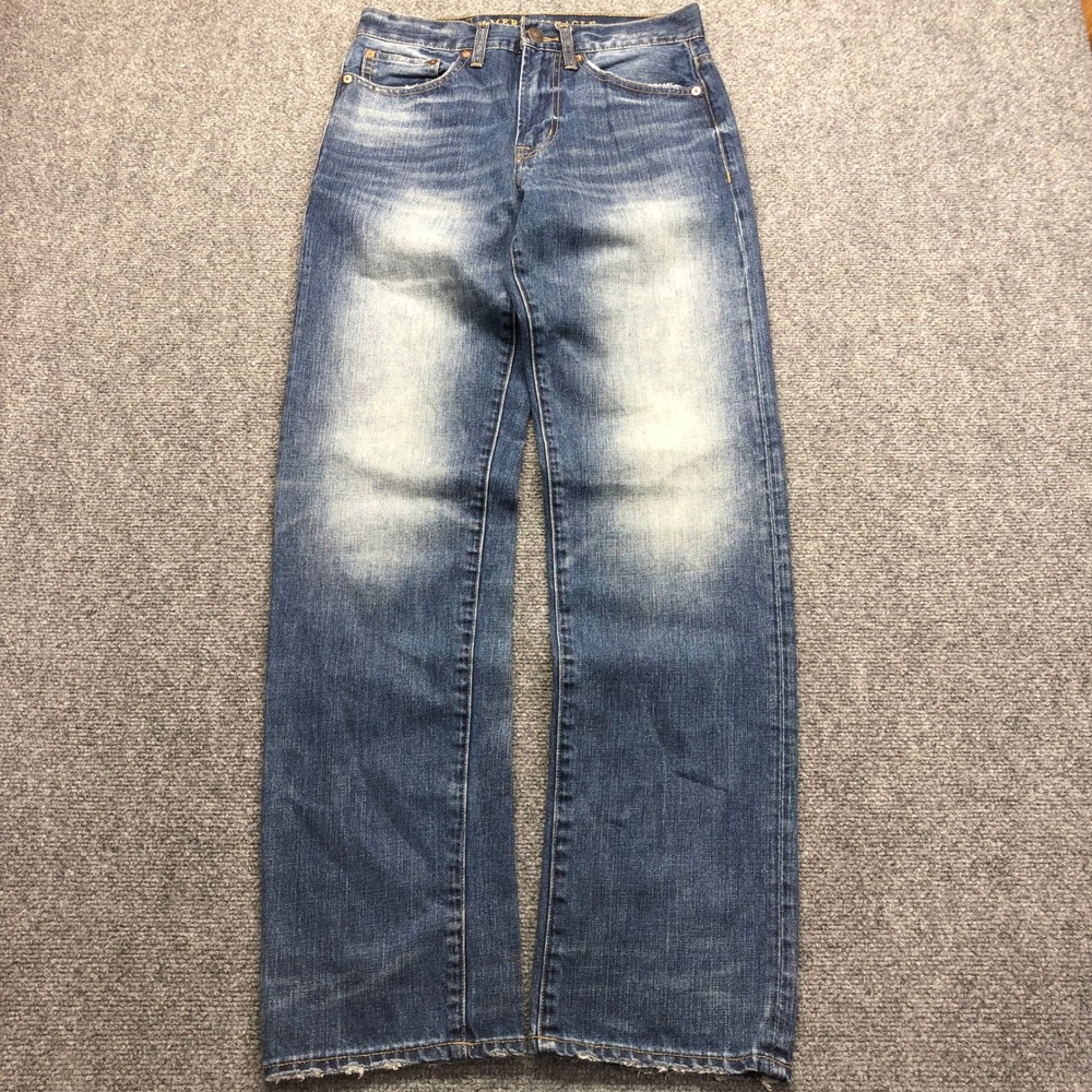 American Eagle Mens Relaxed Straight Leg Jeans Blue Denim 28x34